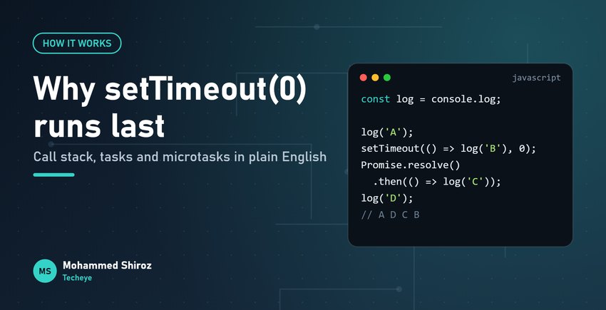 The JavaScript Event Loop Explained: Why setTimeout(0) Isn't Instant